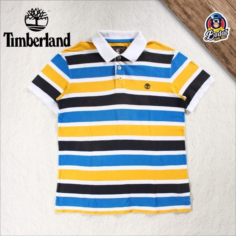 Timberlan Kaos Kerah Salur