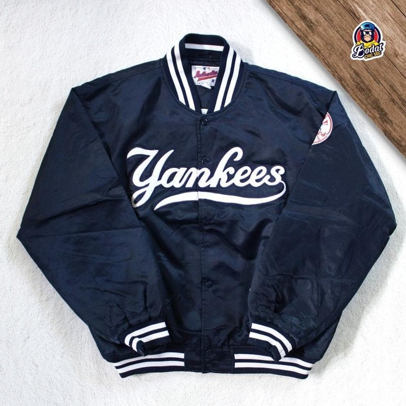 Vintage Jacket Varsity Starter New York Yankees Diamond Collection Logo Bordir