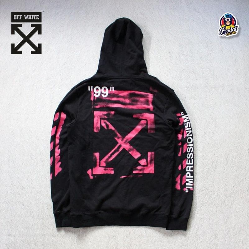 Hoodie Off-White c/o Virgil Abloh Diag Stencil Impressionism Arrows